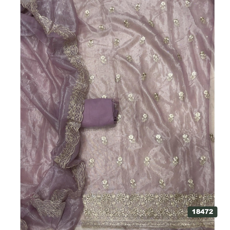 Silk Embroidery Suit Set