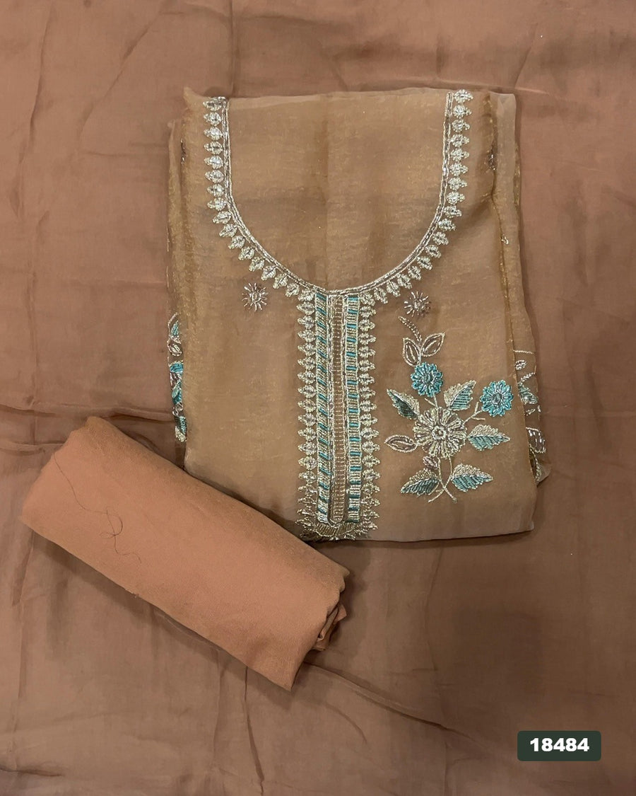 Silk Embroidery Suit Set
