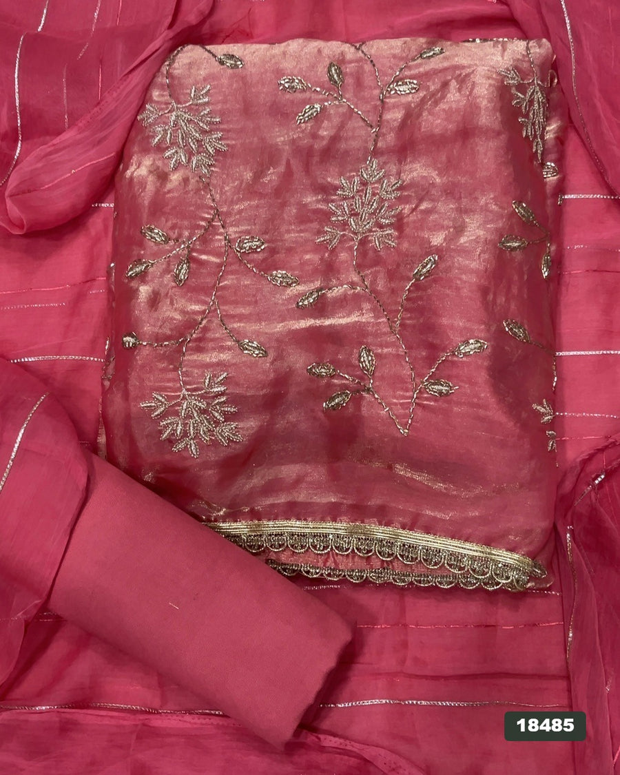 Silk Embroidery Suit Set