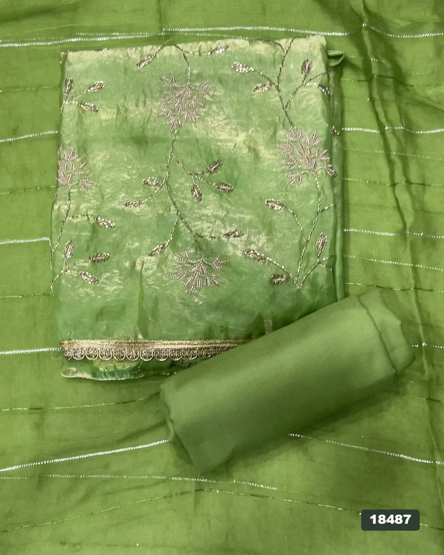 Silk Embroidery Suit Set
