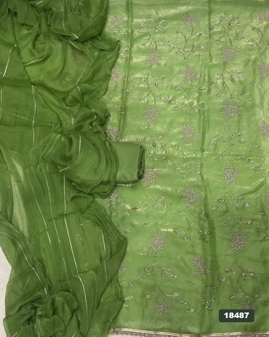 Silk Embroidery Suit Set