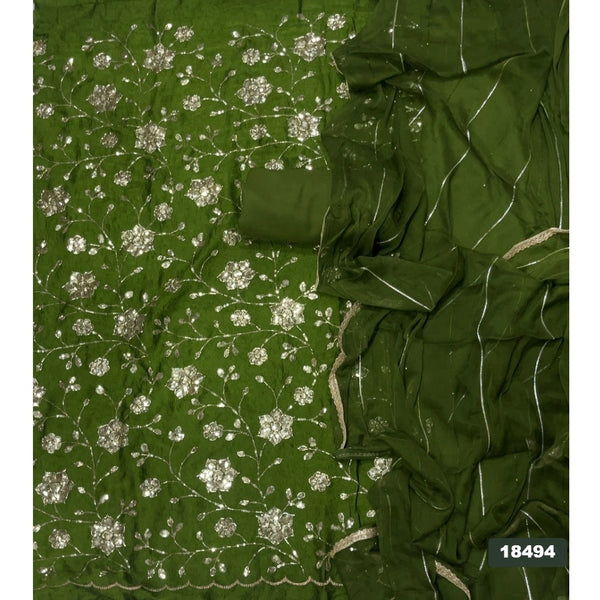 Silk Embroidery Suit Set