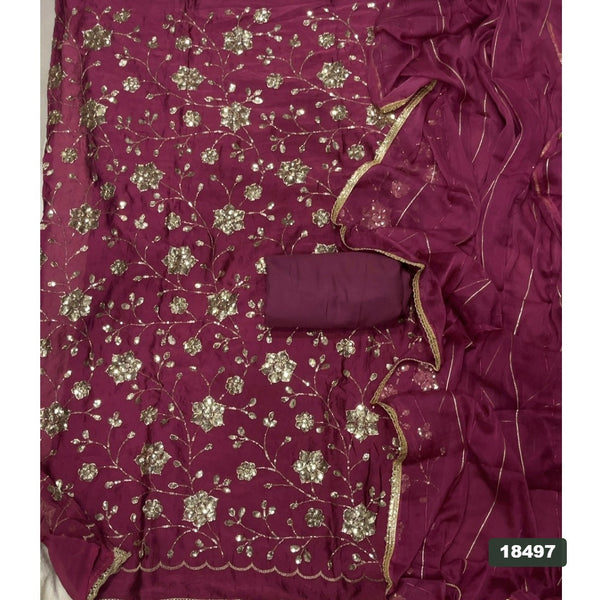 Silk Embroidery Suit Set