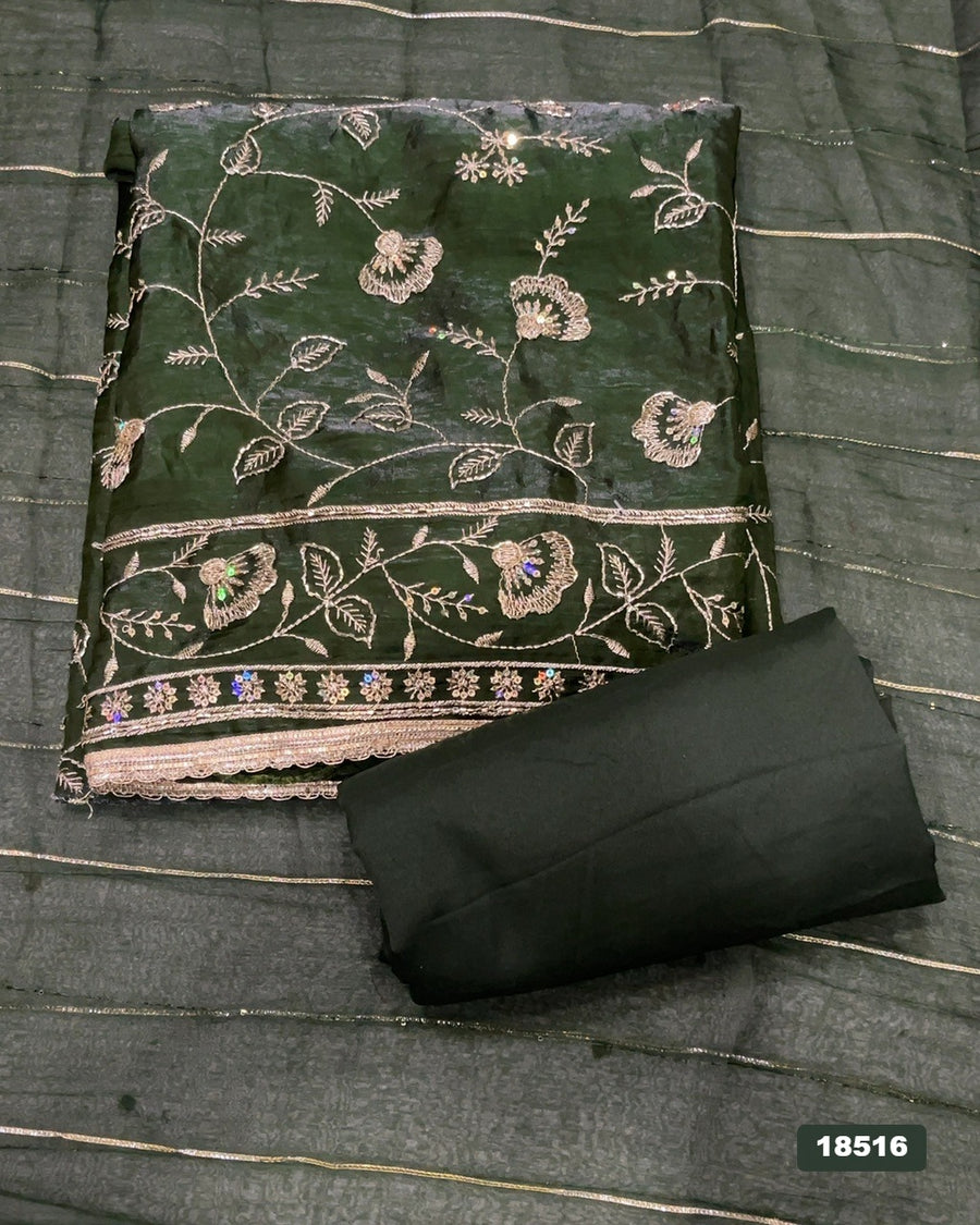 Silk Embroidery Suit Set