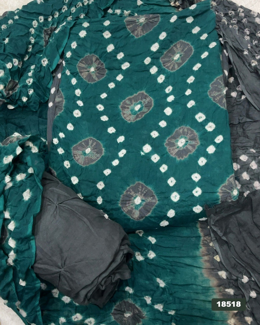 Pure Bandhej Cambric Cotton Suit Set