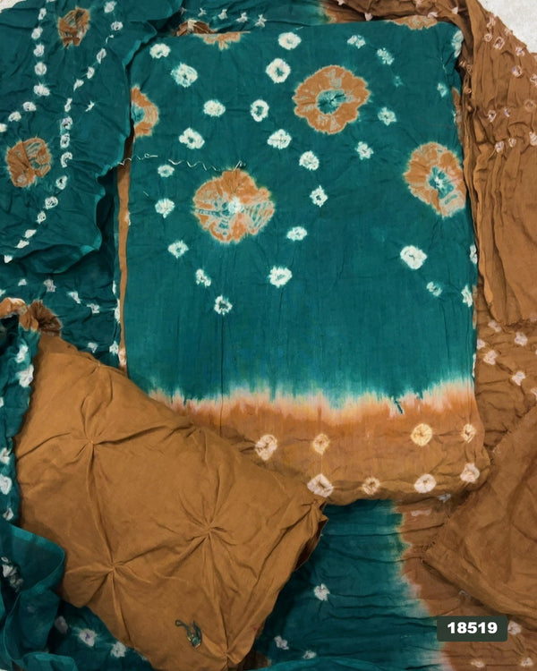 Pure Bandhej Cambric Cotton Suit Set