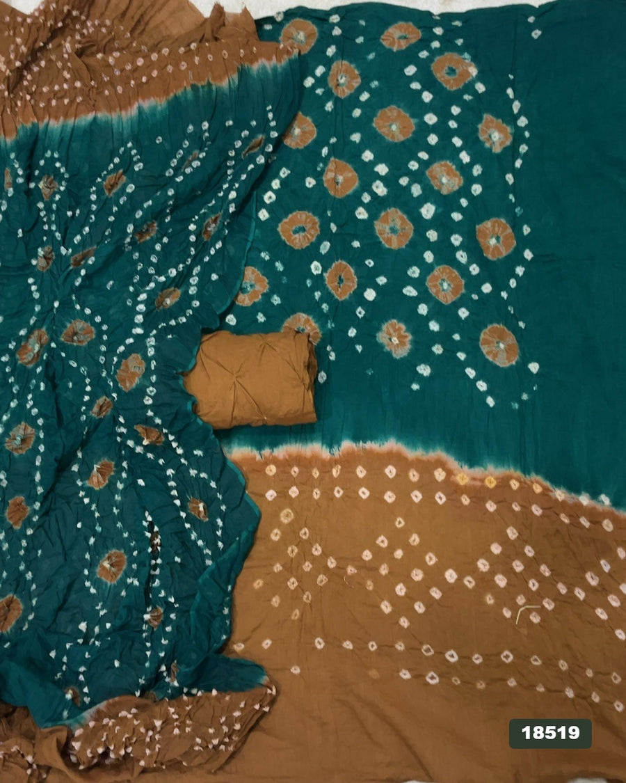 Pure Bandhej Cambric Cotton Suit Set