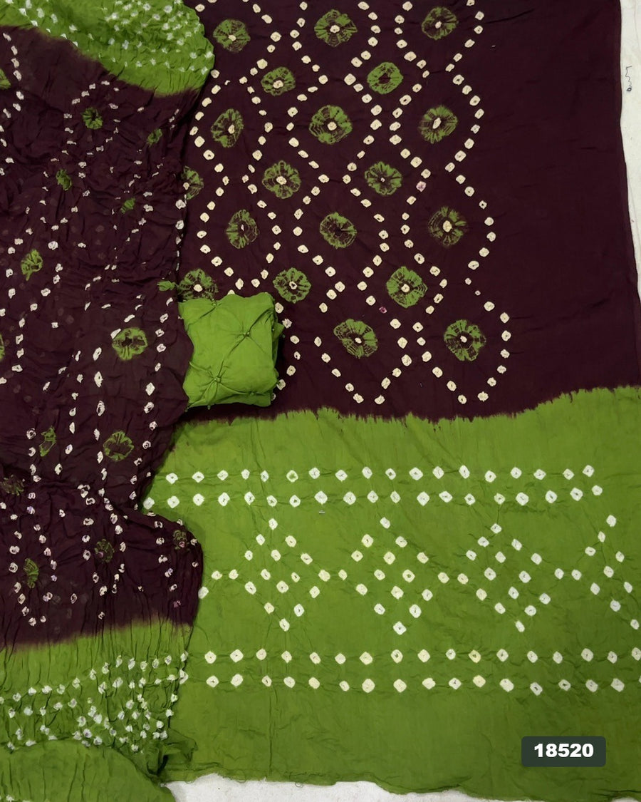Pure Bandhej Cambric Cotton Suit Set