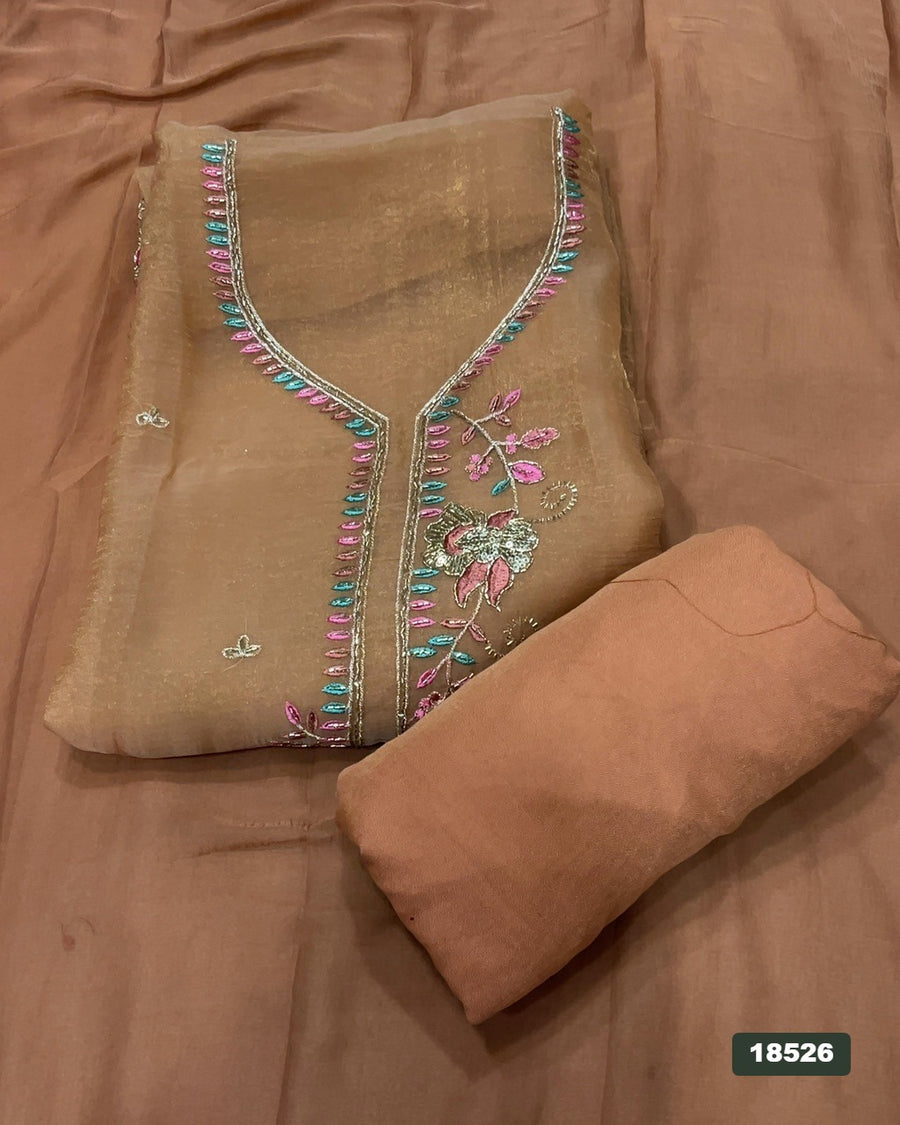 Silk Embroidery Suit Set