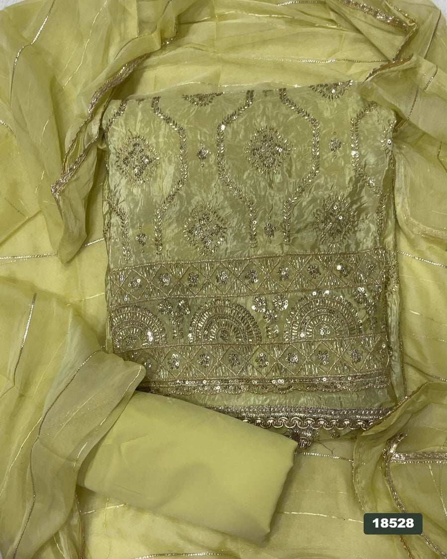 Silk Embroidery Suit Set