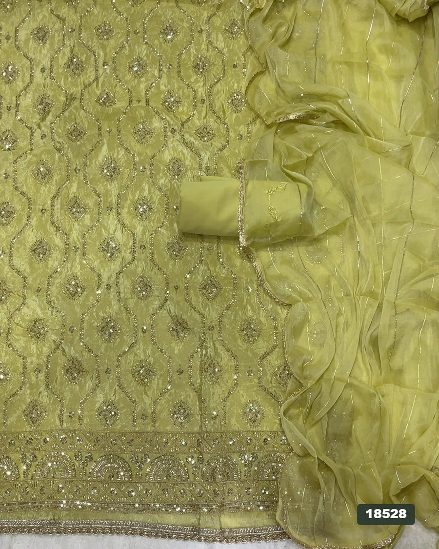 Silk Embroidery Suit Set