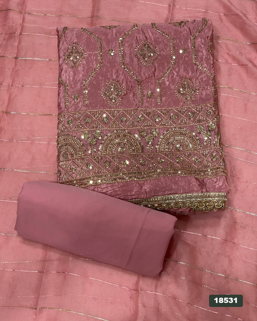 Silk Embroidery Suit Set