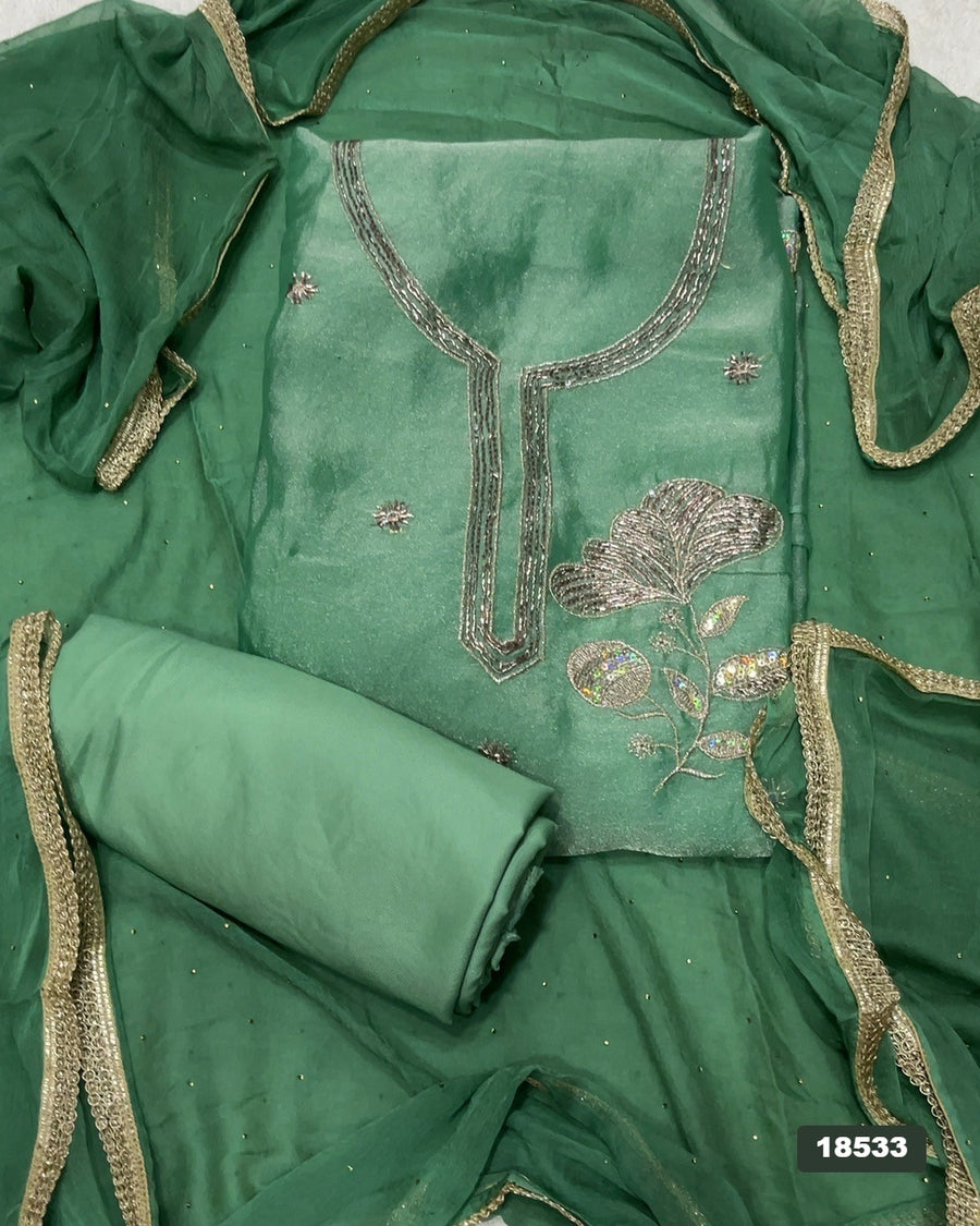 Silk Embroidery Suit Set