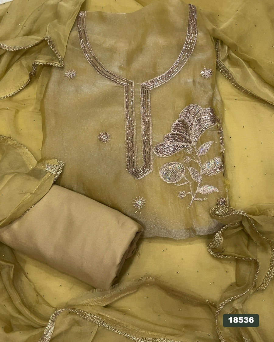 Silk Embroidery Suit Set