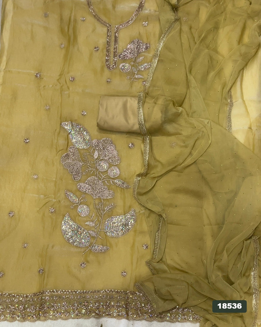 Silk Embroidery Suit Set
