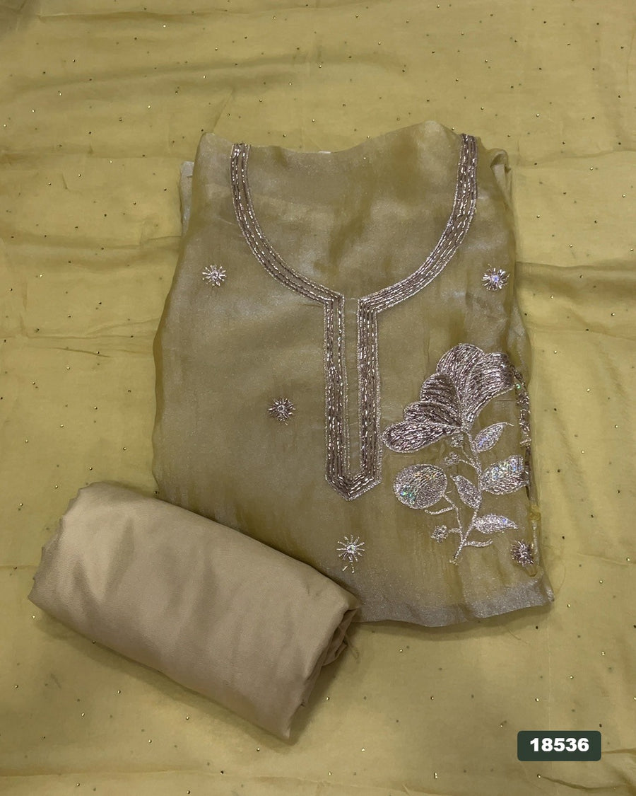 Silk Embroidery Suit Set