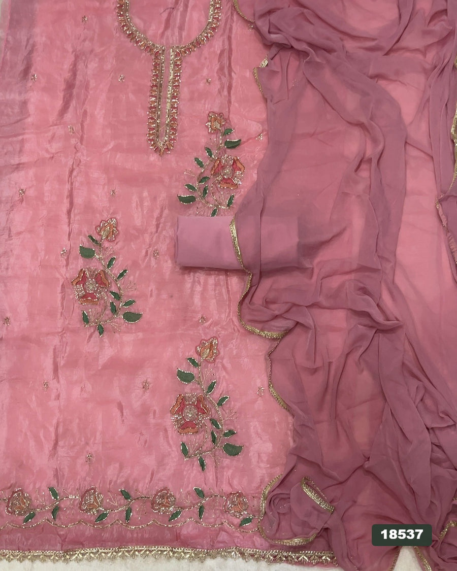 Silk Embroidery Suit Set