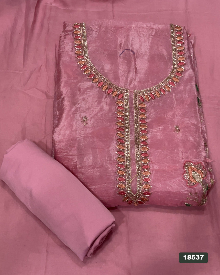 Silk Embroidery Suit Set