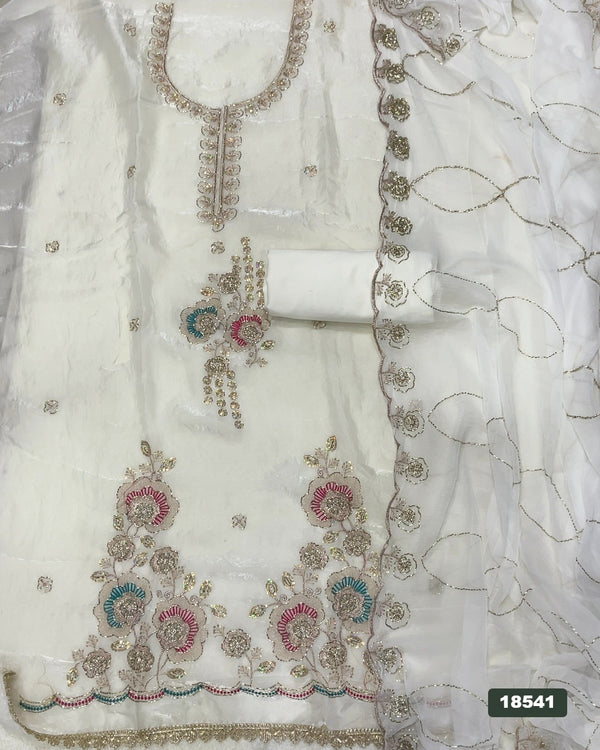 Silk Embroidery Suit Set