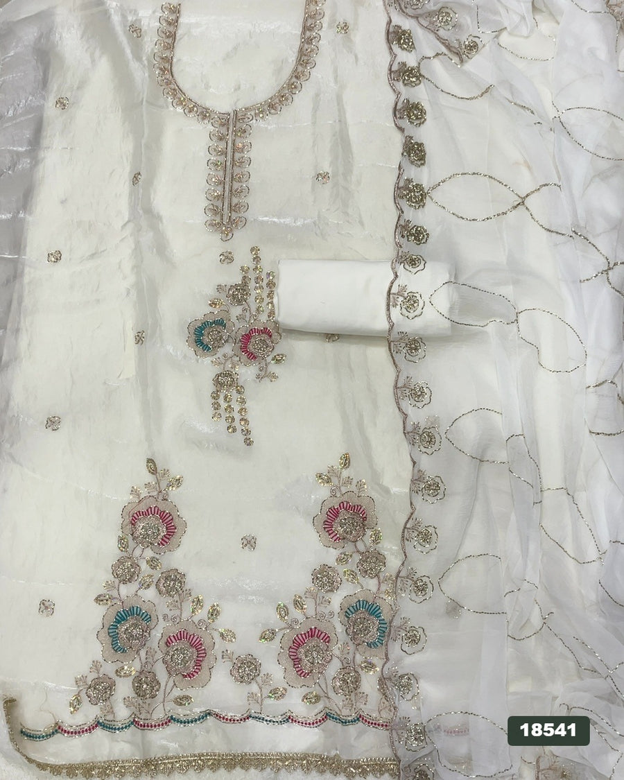 Silk Embroidery Suit Set
