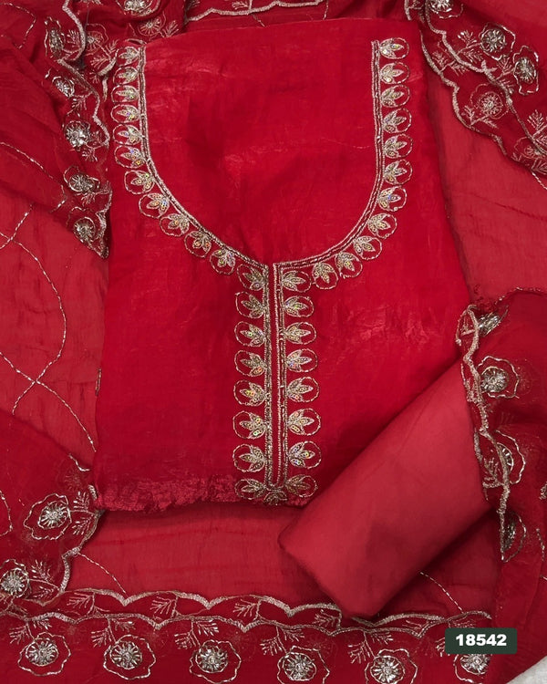 Silk Embroidery Suit Set
