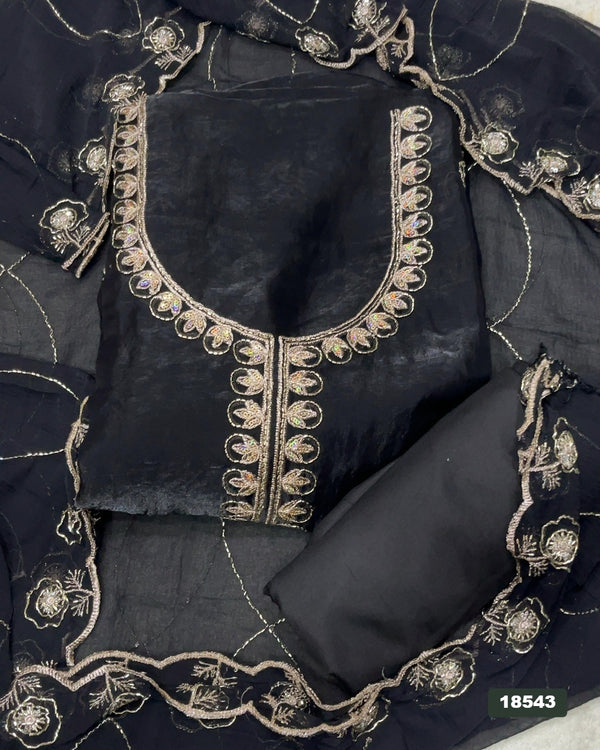 Silk Embroidery Suit Set