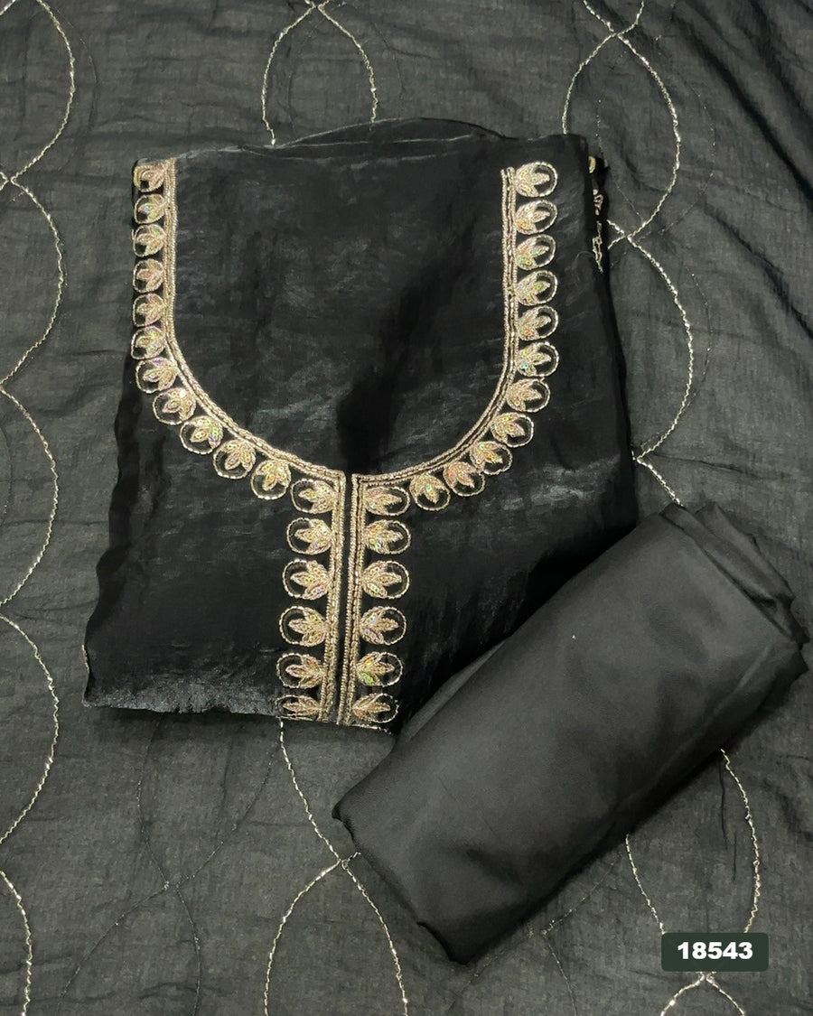 Silk Embroidery Suit Set