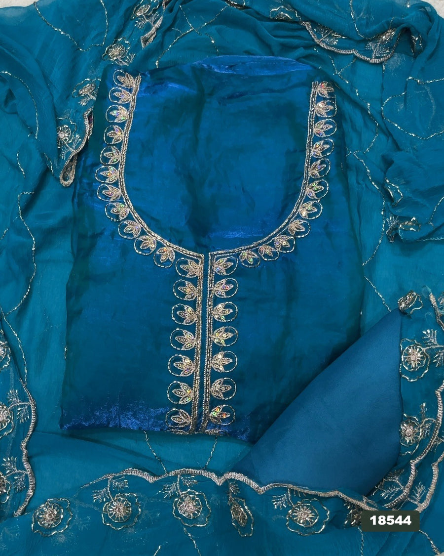 Silk Embroidery Suit Set