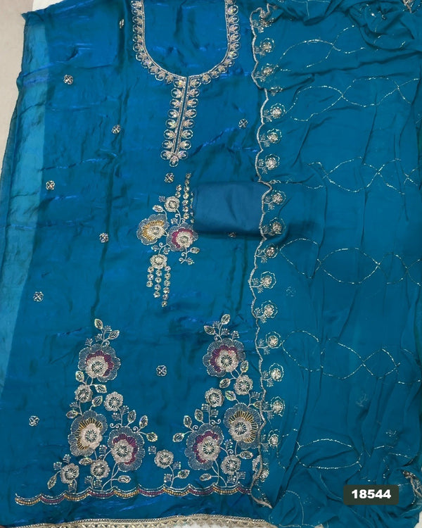 Silk Embroidery Suit Set
