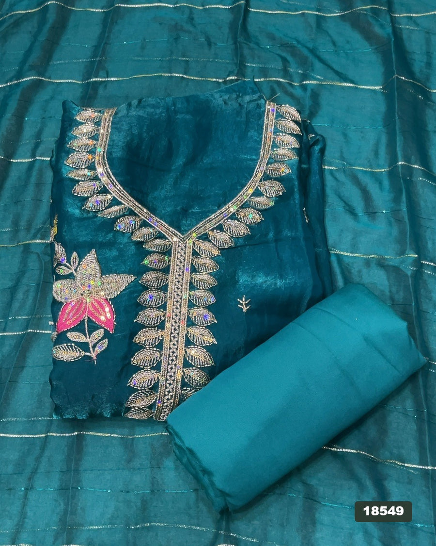Silk Embroidery Suit Set