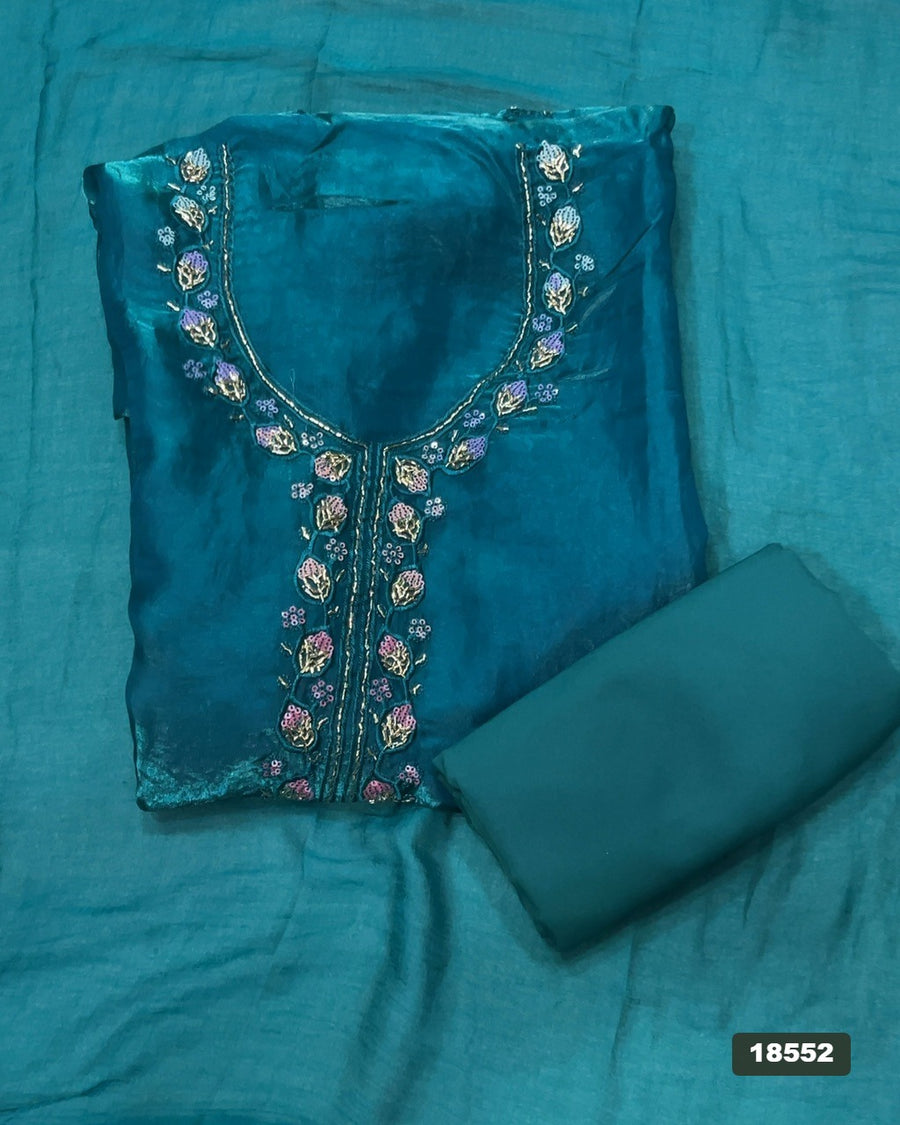 Silk Embroidery Suit Set