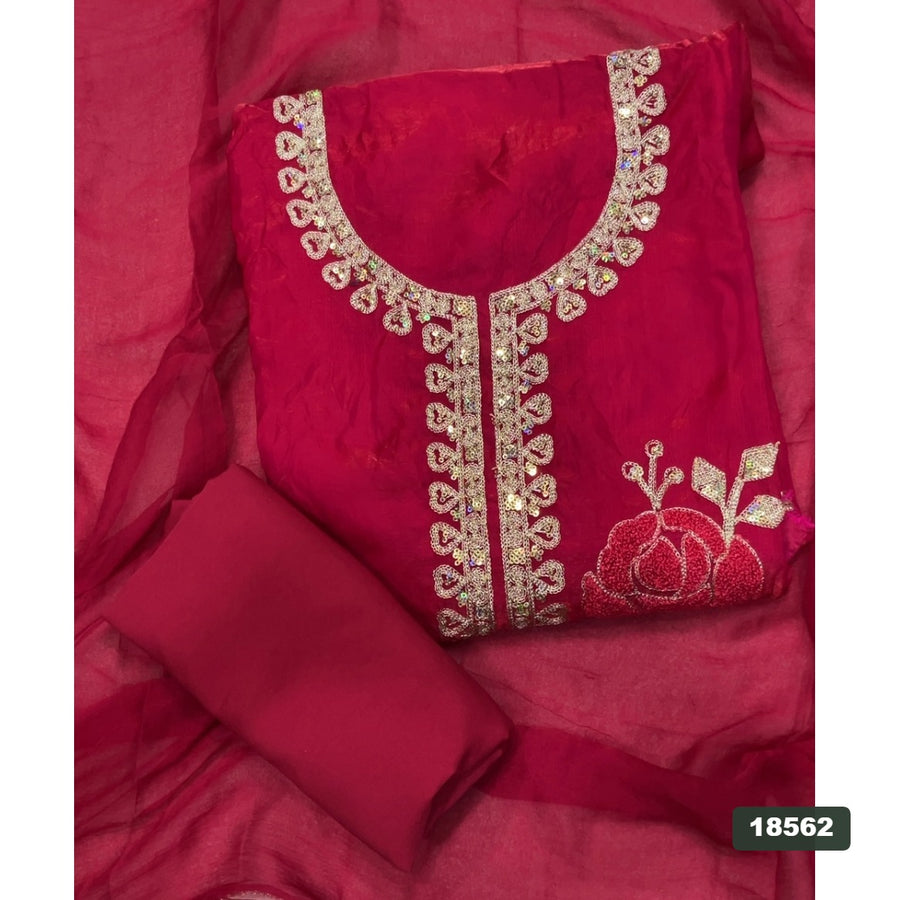 Silk Embroidery Suit Set