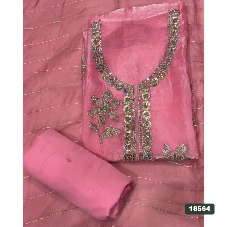 Silk Embroidery Suit Set