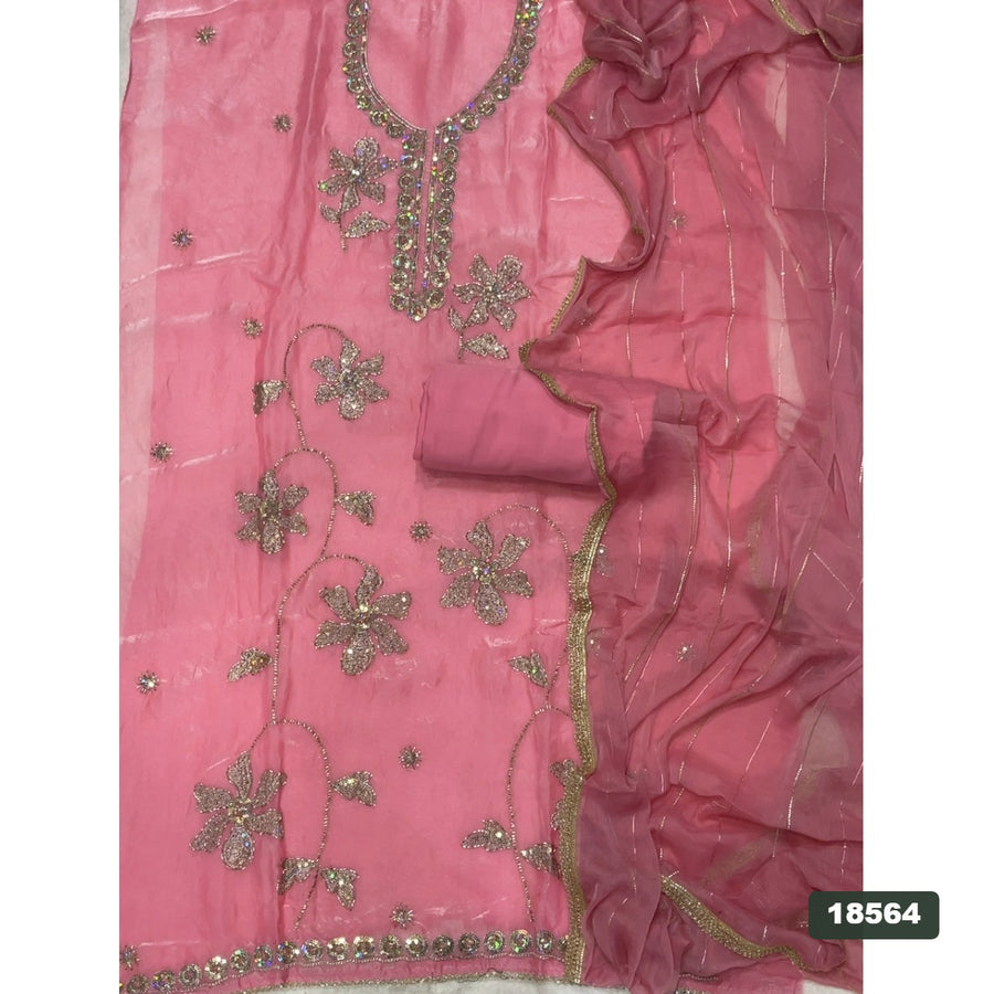 Silk Embroidery Suit Set