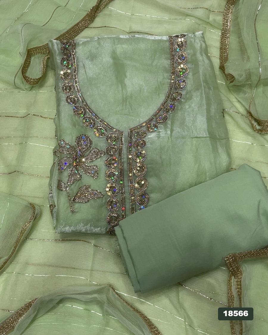 Silk Embroidery Suit Set
