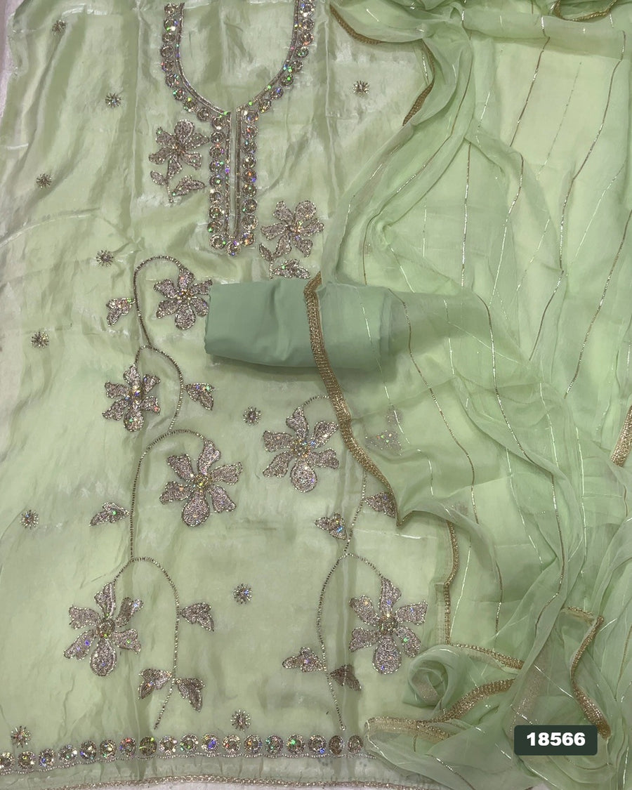 Silk Embroidery Suit Set