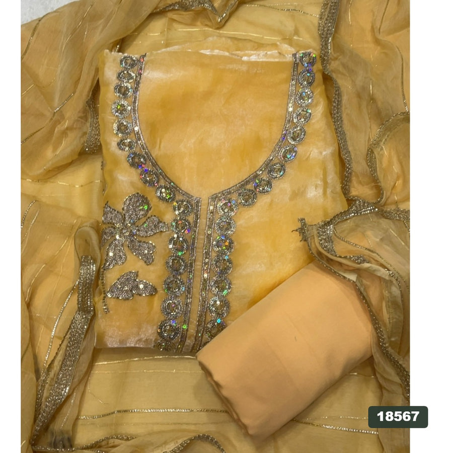 Silk Embroidery Suit Set