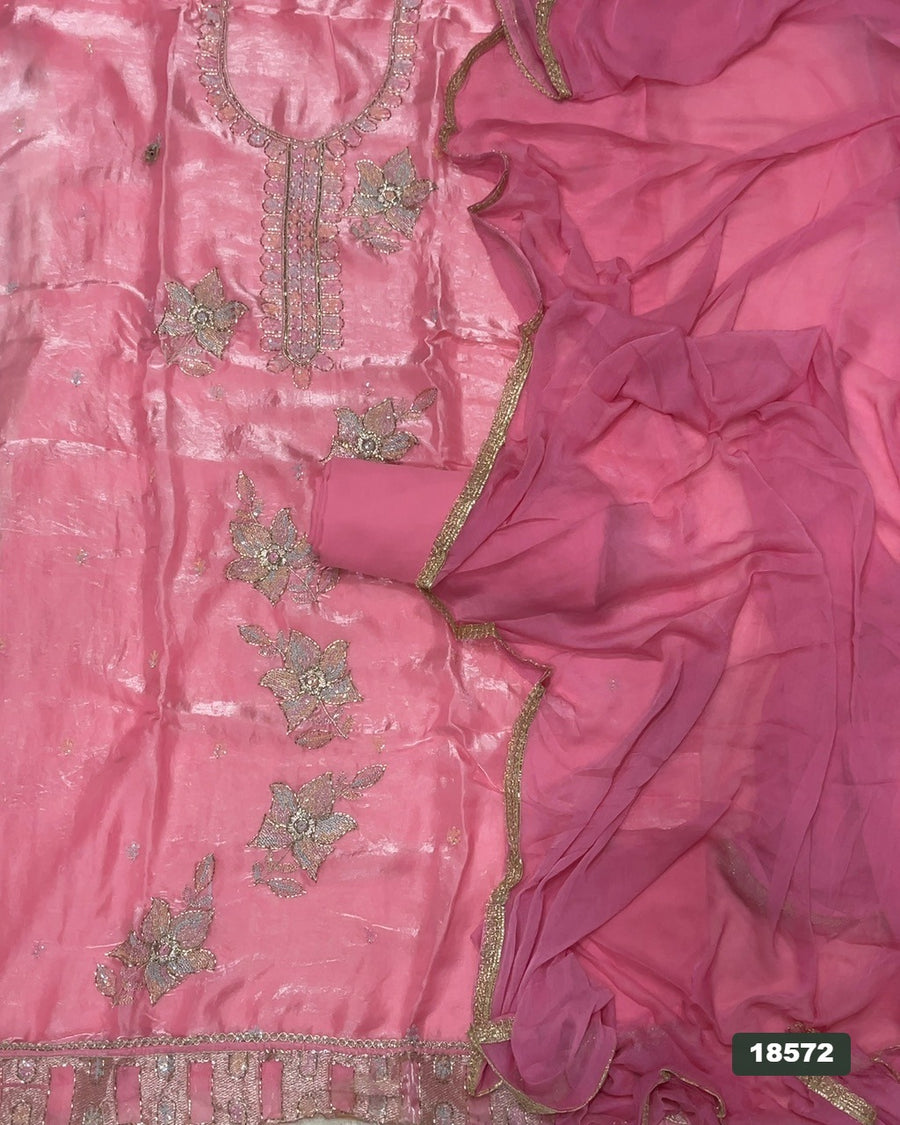 Silk Embroidery Suit Set
