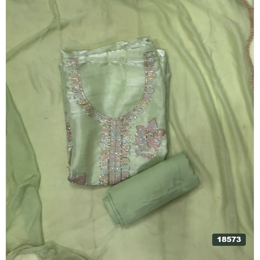 Silk Embroidery Suit Set