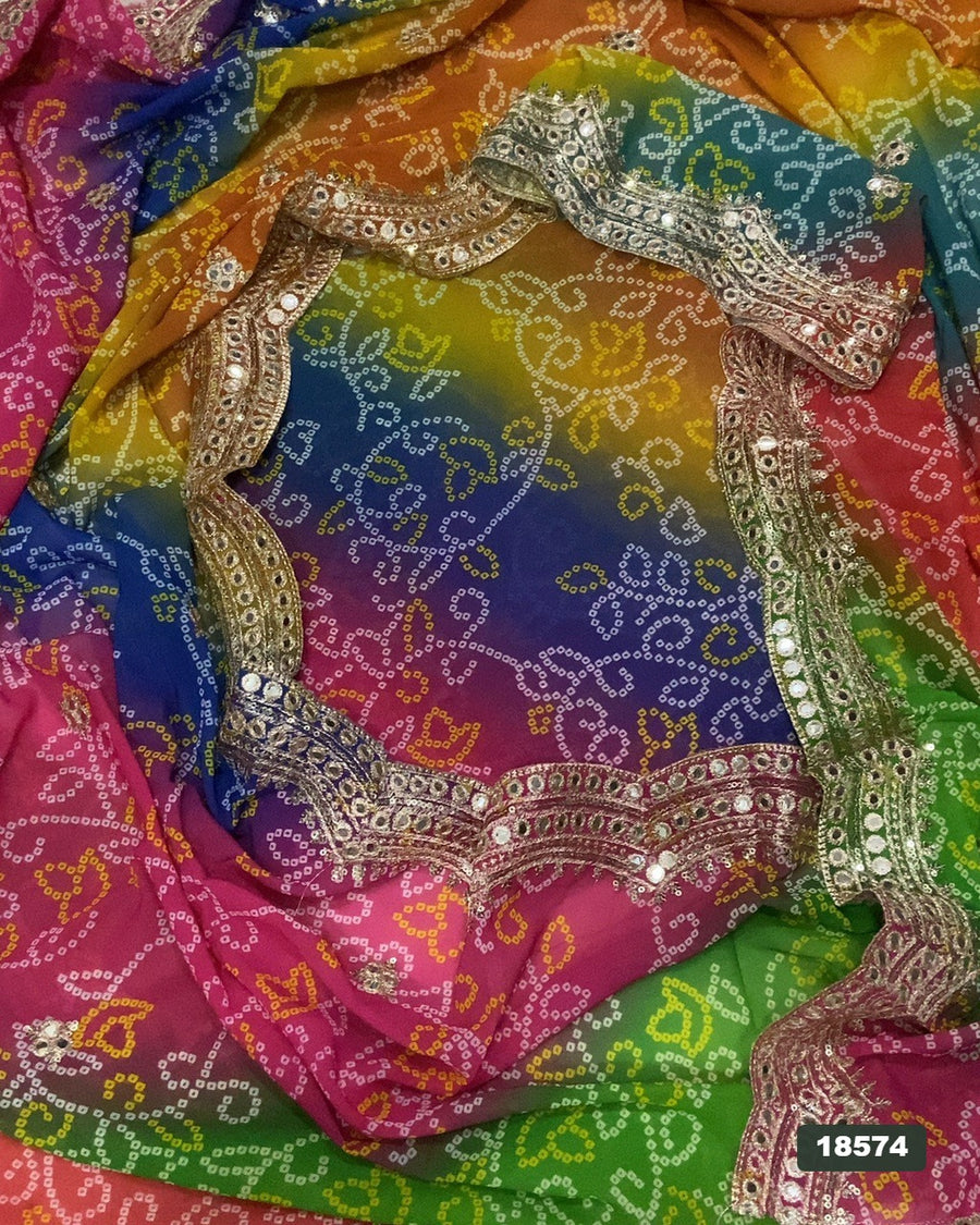 Gorgette Silk Embroidery Suit Set