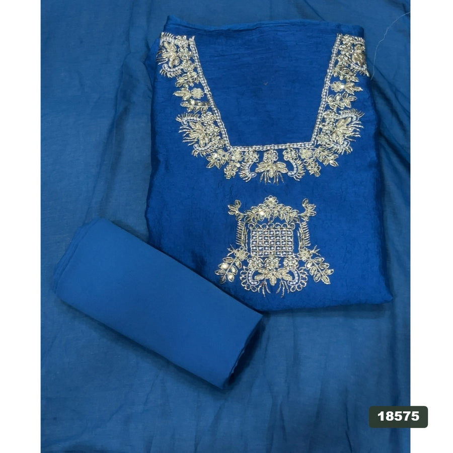 Crush Silk Embroidery Suit Set