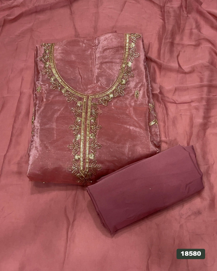 Silk Embroidery Suit Set
