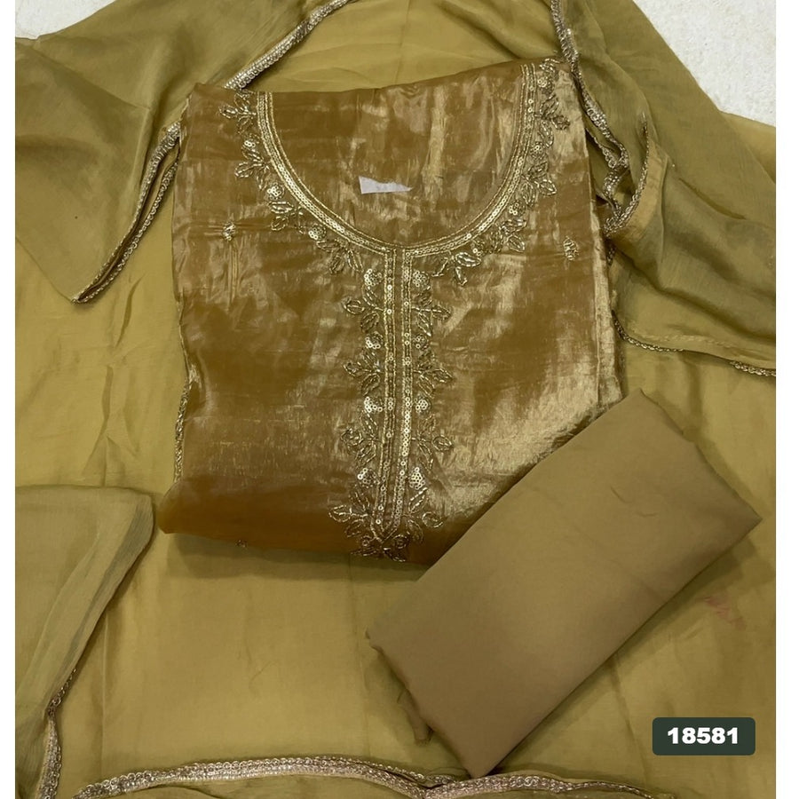 Silk Embroidery Suit Set