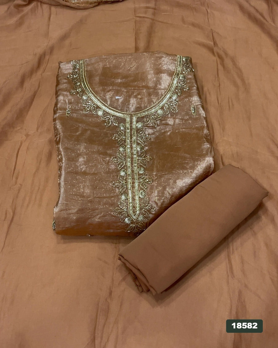 Silk Embroidery Suit Set