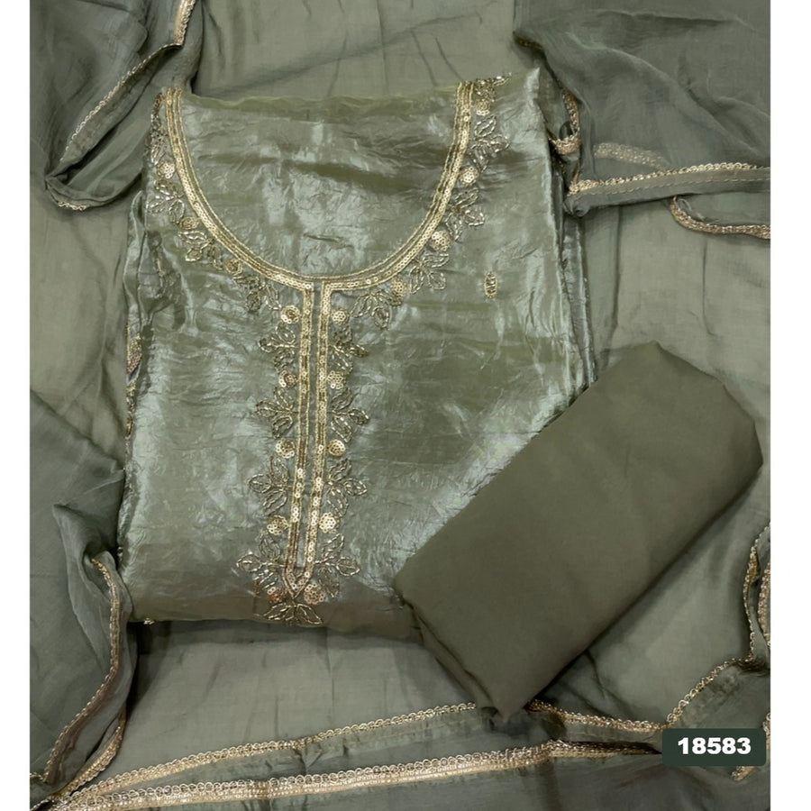 Silk Embroidery Suit Set