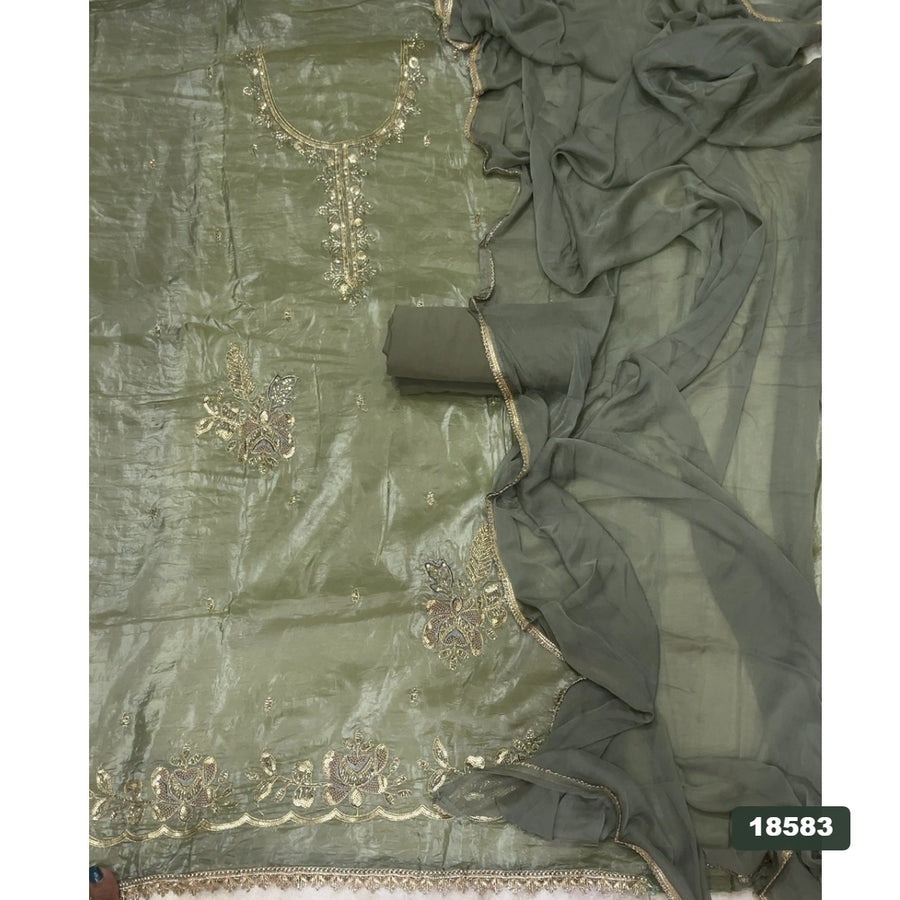 Silk Embroidery Suit Set