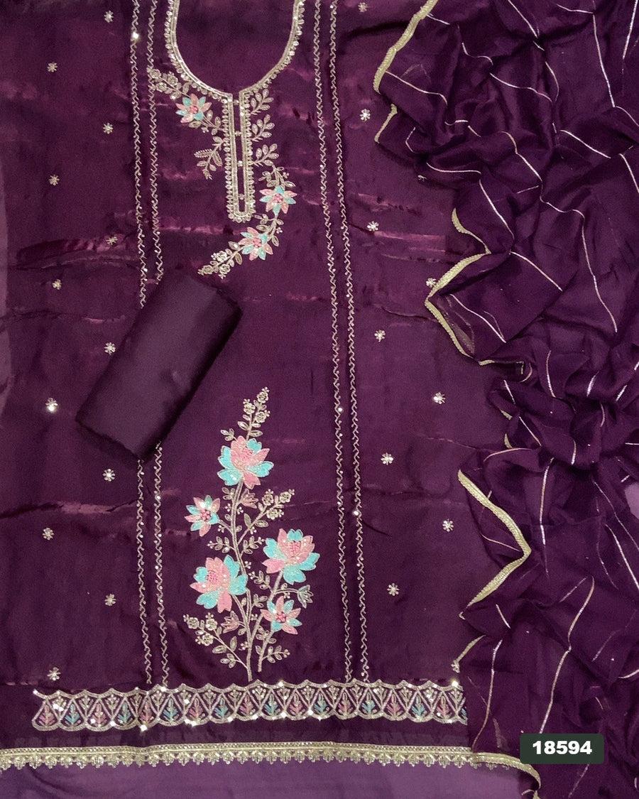 Skylon Silk Embroidery Suit Set