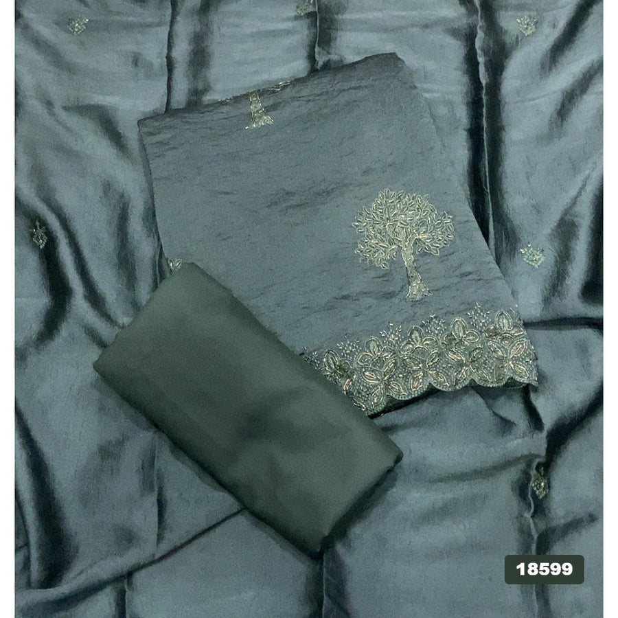 Crush Silk Embroidery Suit Set