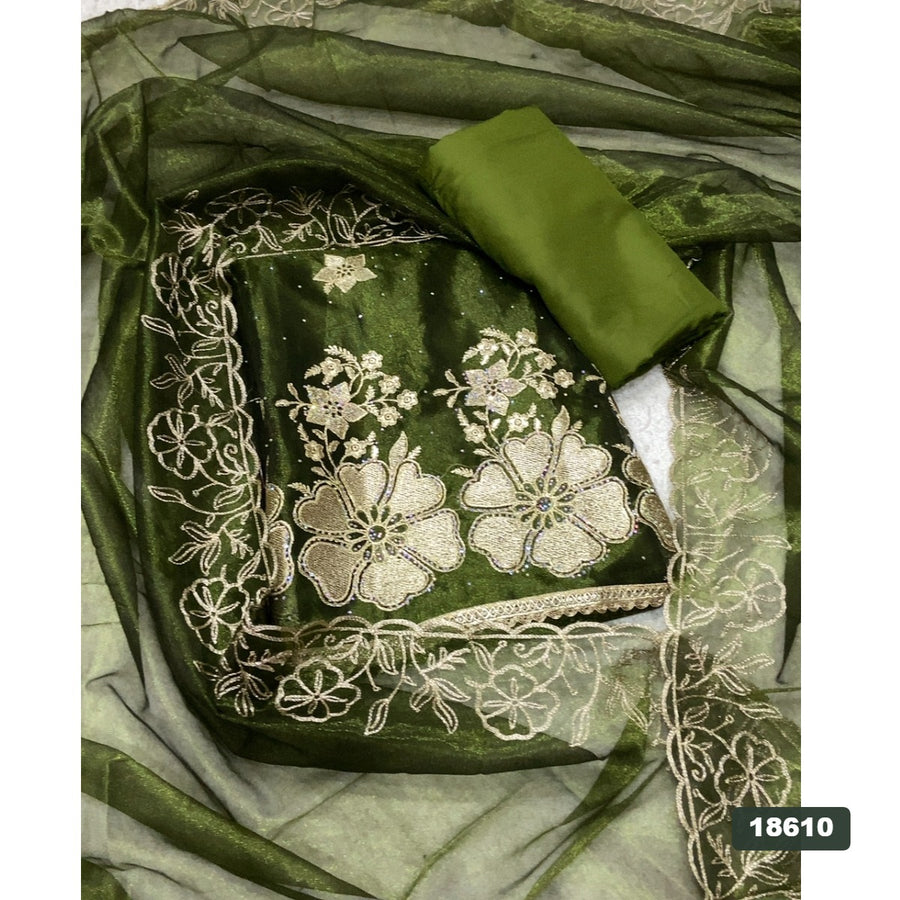 Silk Embroidery Suit Set