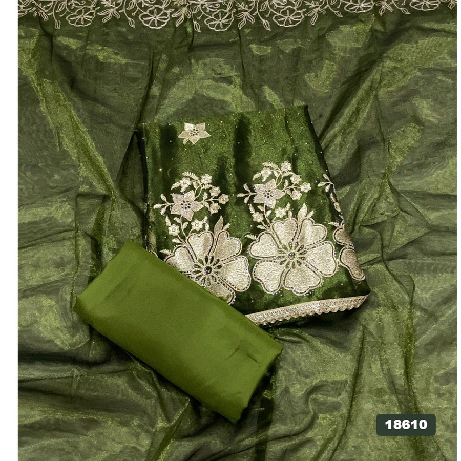 Silk Embroidery Suit Set